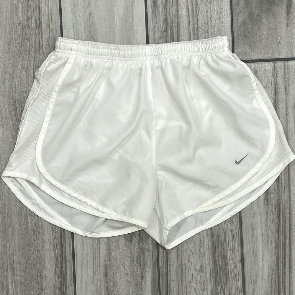Nike Dri-Fit Tempo Lined White Womens Shorts Sz S Athletic Running Sports Active